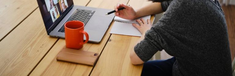 woman on virtual conference call