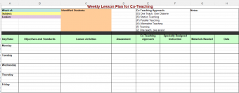 weekly lesson plan